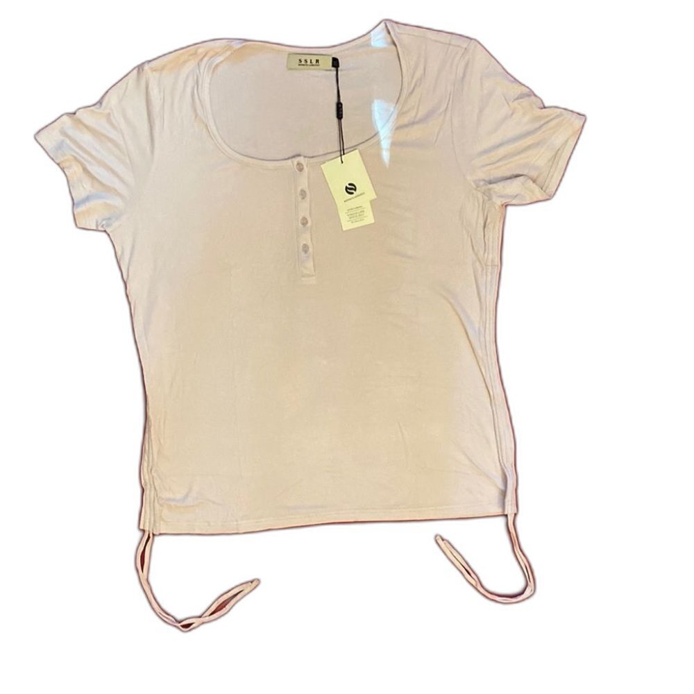SSLR Womens Collection Shirt with Adjustable Ruched Sides Size XXL